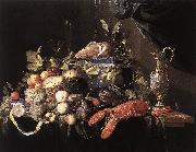 Jan Davidsz. de Heem Still-Life with Fruit and Lobster Sweden oil painting reproduction